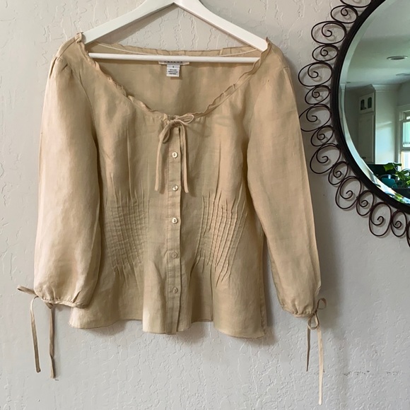 Allison Taylor Tops - Vintage linen top